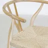 Chaise Ming en teck naturel et synthétique - outdoor