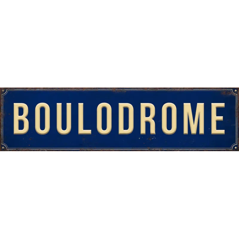 Plaque décorative en métal 45 x 12 cm