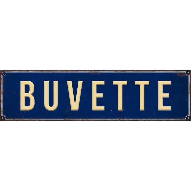Plaque décorative en métal 45 x 12 cm