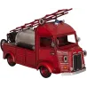 Camion de pompier décoratif en métal