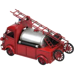 Camion de pompier décoratif en métal