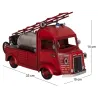 Camion de pompier décoratif en métal