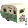 Caravane vintage décorative en métal