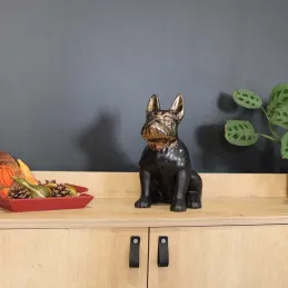 Statuette chien bouledogue en céramique Zoya