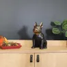 Statuette chien bouledogue en céramique Zoya