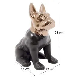 Statuette chien bouledogue en céramique Zoya