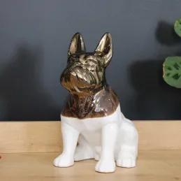 Statuette chien bouledogue en céramique Zoya