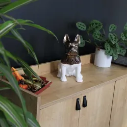 Statuette chien bouledogue en céramique Zoya