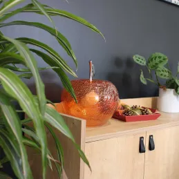 Lampe à poser en verre pomme Manzana