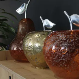 Lampe à poser en verre pomme Manzana