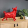 Statuette taureau rouge en céramique Feria