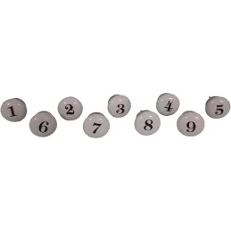 Poignées boutons numéros 1 à 9 (Lot de 9)