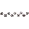 Poignées boutons numéros 1 à 9 (Lot de 9)