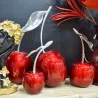 Statuette cerise rouge en aluminium Claire
