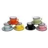 Set 6 tasses et sous tasses expresso Brasserie Bistrot (Lot de 6)