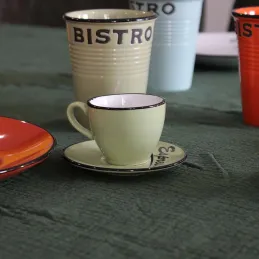 Set 6 tasses et sous tasses expresso Brasserie Bistrot (Lot de 6)