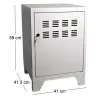 Casier de rangement en métal pour enfants 59 cm