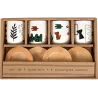 Coffret 4 gobelets et sous tasses Nature