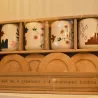 Coffret 4 gobelets et sous tasses Nature