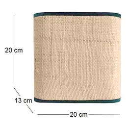 Abat-jour carré pour applique en raphia Germain