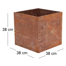 Jardinière en acier corten rouille
