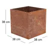 Jardinière en acier corten rouille