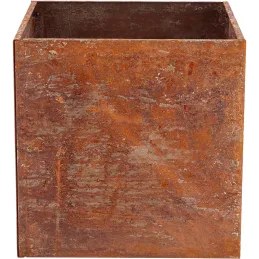 Jardinière en acier corten rouille
