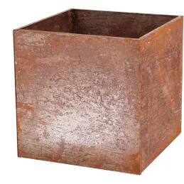 Jardinière en acier corten rouille