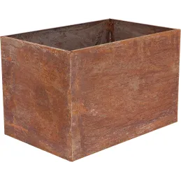 Jardinière en acier corten rouille