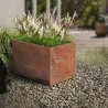 Jardinière en acier corten rouille