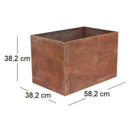 Jardinière en acier corten rouille