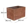 Jardinière en acier corten rouille