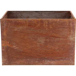 Jardinière en acier corten rouille