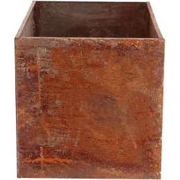 Jardinière en acier corten rouille
