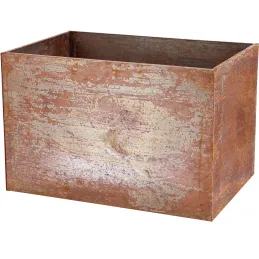 Jardinière en acier corten rouille