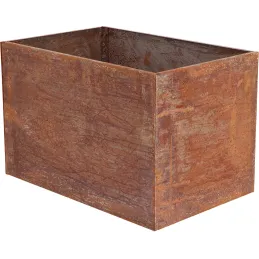 Jardinière en acier corten rouille