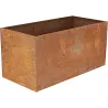 Jardinière en acier corten rouille