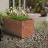 Jardinière en acier corten rouille