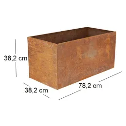 Jardinière en acier corten rouille