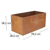 Jardinière en acier corten rouille