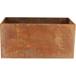 Jardinière en acier corten rouille