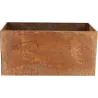 Jardinière en acier corten rouille