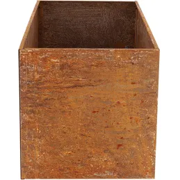 Jardinière en acier corten rouille