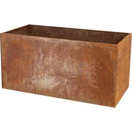 Jardinière en acier corten rouille