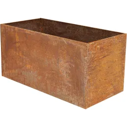 Jardinière en acier corten rouille