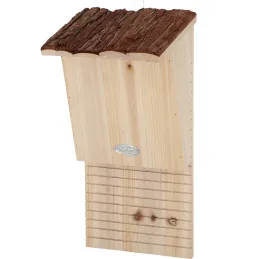 Nichoir pour chauve souris avec toît en écorce