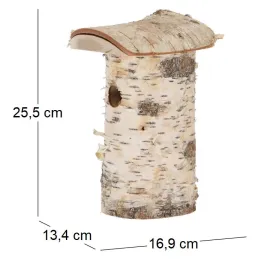 Nichoir pour mésange bleue en bois de bouleau