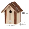 Nichoir pour oiseaux avec toît en écorce