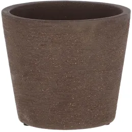 Pot de fleur en terre cuite non verni marron