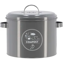 Poubelle de cuisine à compost ronde 6 litres